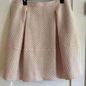 Womens Skirt Pink‎ A line Lined Swiss Dot Pleated Tiered L Baby Bridal Shower